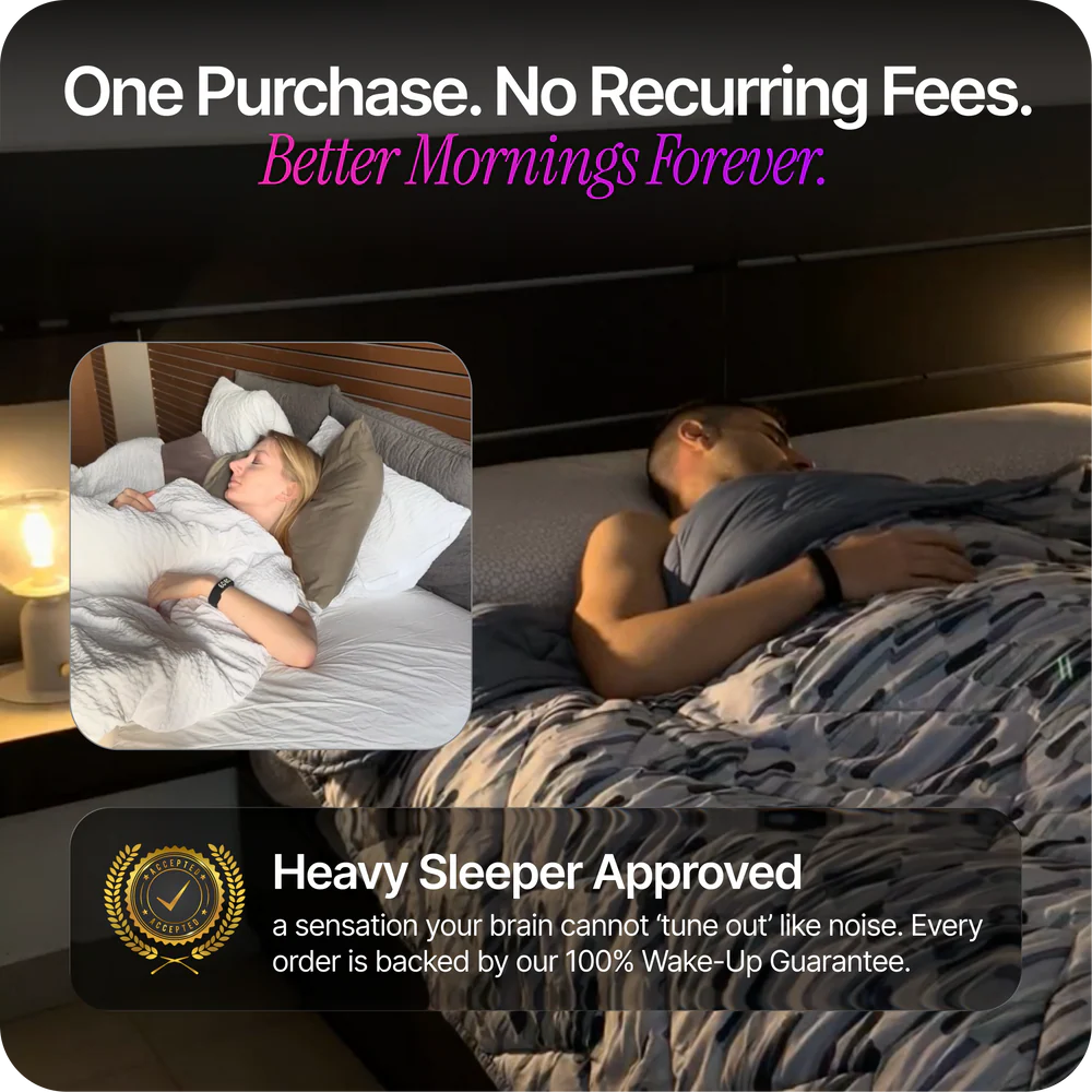 Wakeband™ - Wakes you. Not the room.