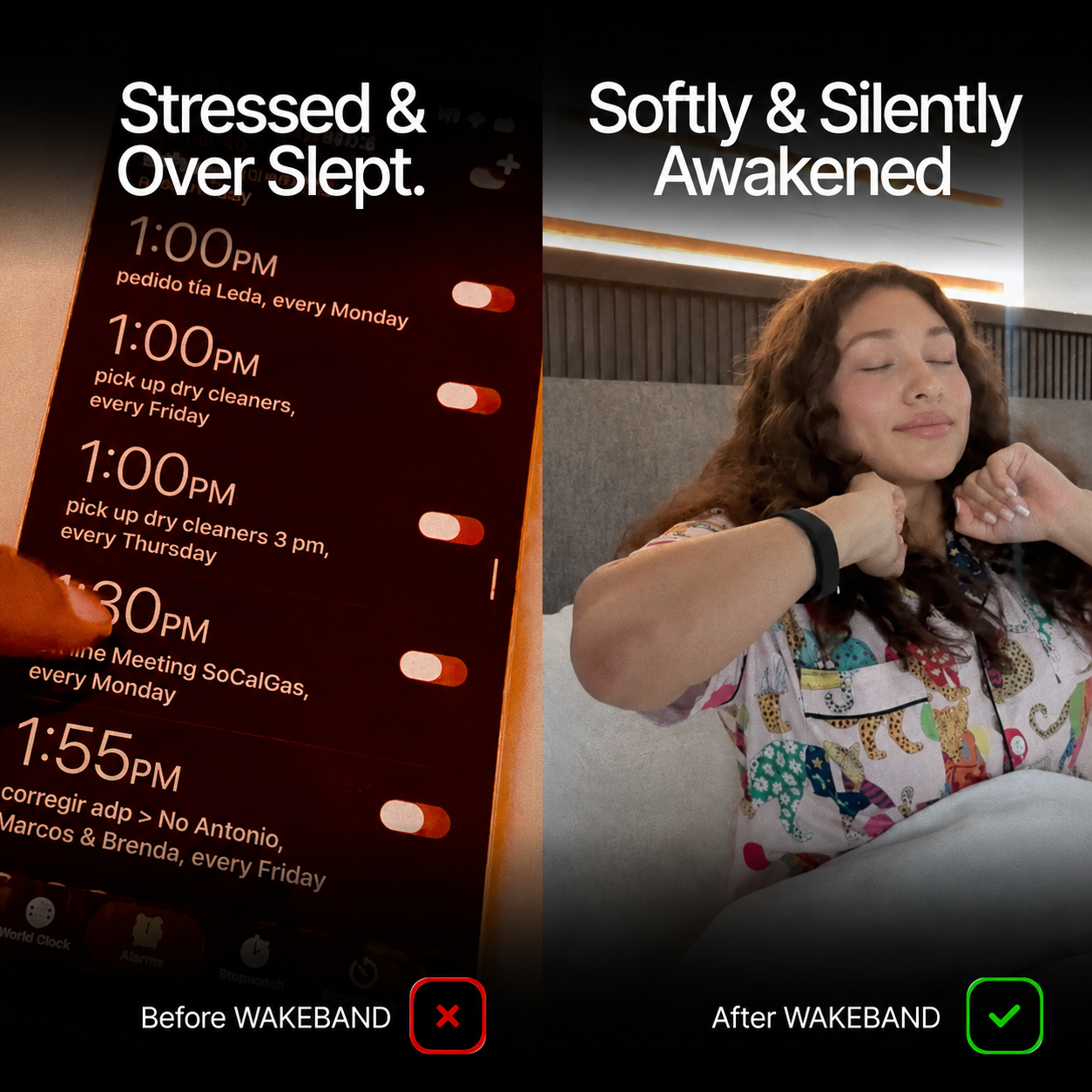 Wakeband™ - Wakes you. Not the room.