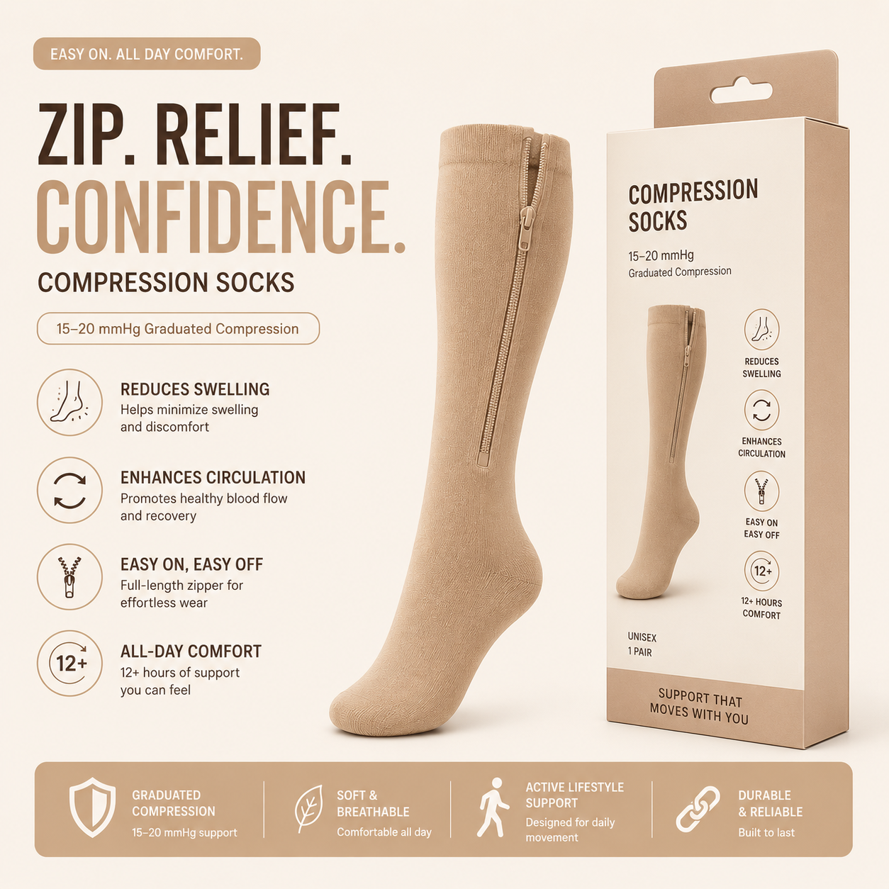 ZIPIVA COMPRESSION SOCKS